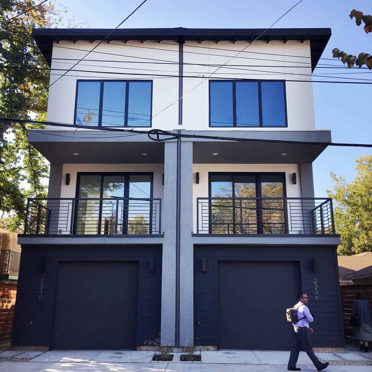 Sleek styling for new eco-homes in Curtis Park, Sacramento. 